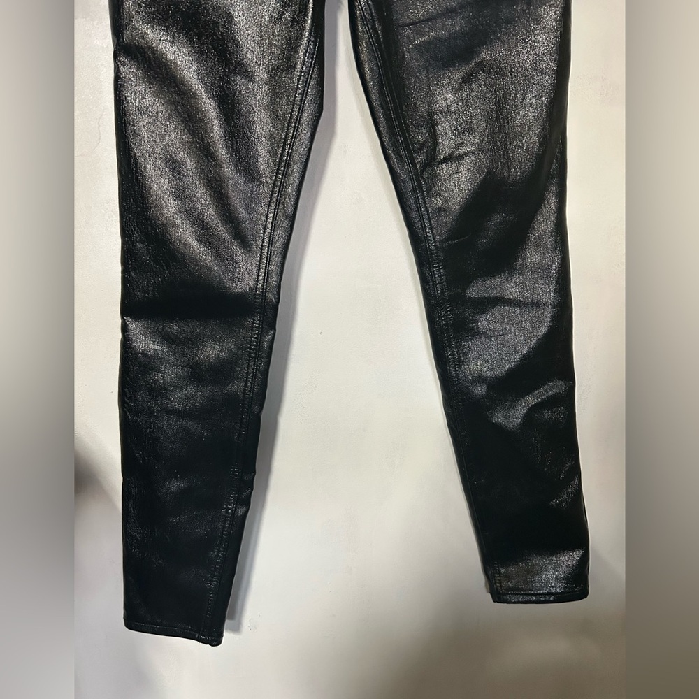 We the Free Phoenix Coated Skinny Jeans in Liquid Black SZ 25 - Picture 11 of 11
